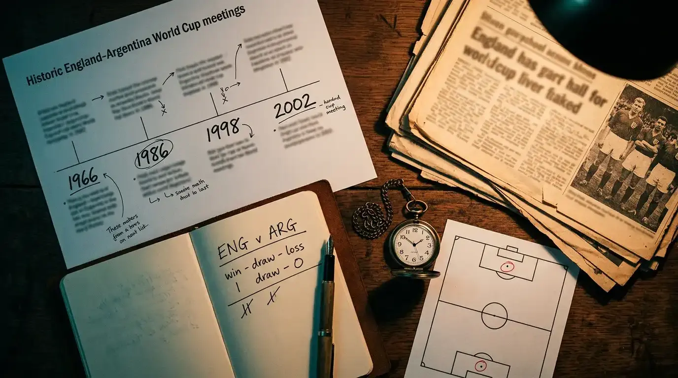 Analytisk översikt över England–Argentinas VM-historia