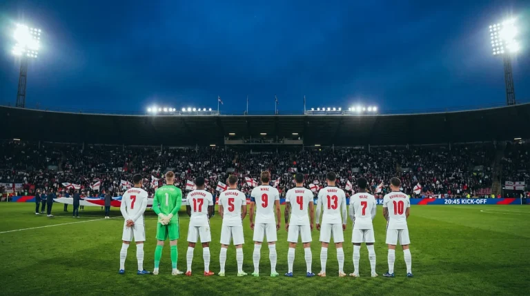 Det engelska landslaget Three Lions inför VM 2026