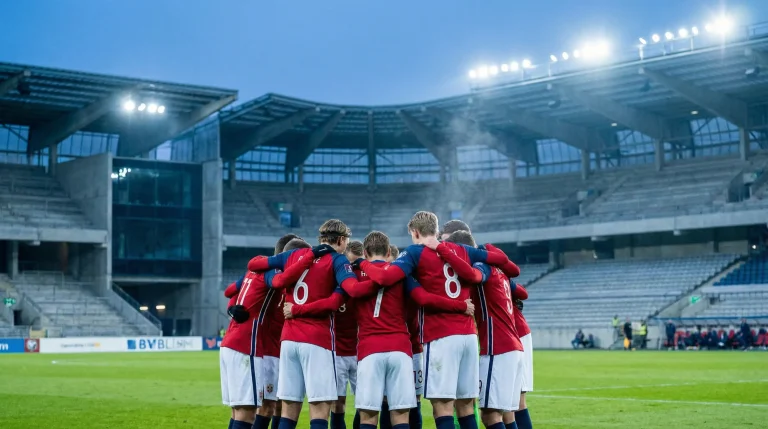 Det norska landslaget med Erling Haaland inför VM 2026