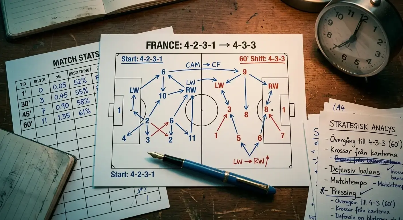 Analytisk översikt över Frankrike–Marocko 2–0 i VM 2026 kvartsfinal